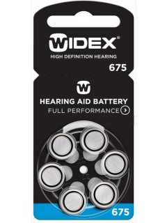 Baterie do naslouchadel WIDEX 675 / PR44 blistr 6ks.